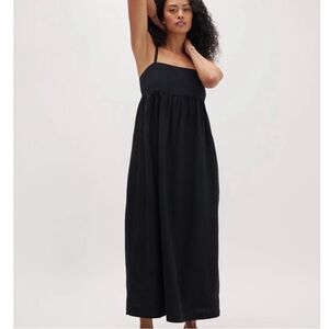 Richer Poorer Black Smock Midi Dress